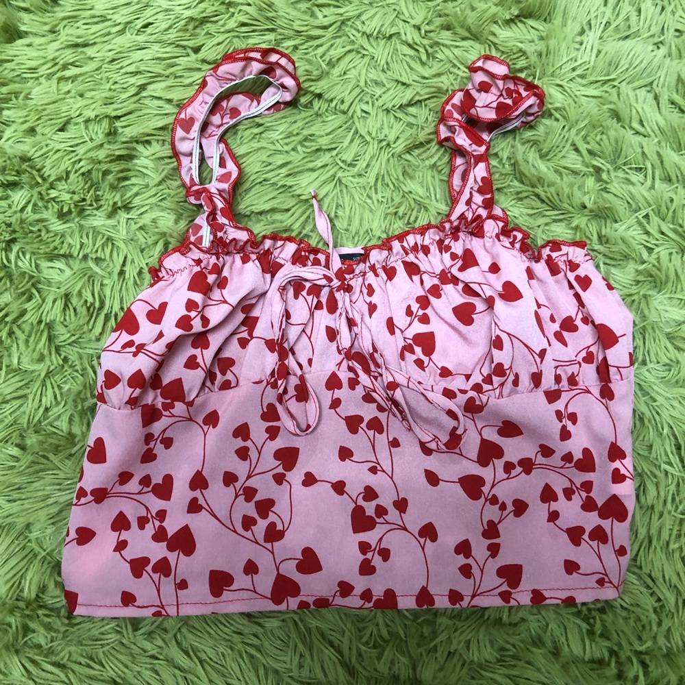 HEART DESIGN CROP TOP Y2K